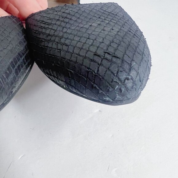 Paul Green Sadie Snakeprint Nubuck Ankle Strap Flat Black Nubuck Size. 7.5 - Picture 9 of 10